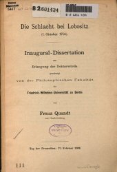 book Die Schlacht bei Lobositz (1. Oktober 1756)