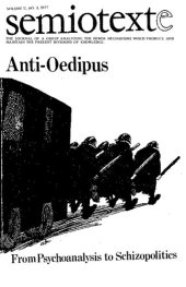 book semiotext(e): Volume II, No. 3, 1977. Anti-Oedipus: From Psychoanalysis to Schizopolitics