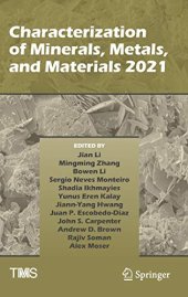 book Characterization of Minerals, Metals, and Materials 2021