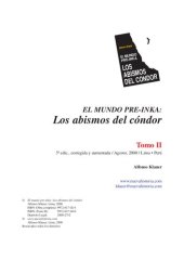 book El Mundo Pre-inka: Los Abismos Del Condor. Volumen Ii