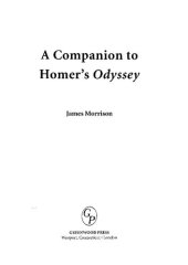 book A Companion to Homer's Odyssey