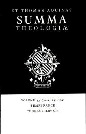 book Summa Theologiae: Volume 43, Temperance: 2a2ae. 141-154