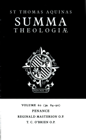 book Summa Theologiae: Volume 60, Penance: 3a. 84-90