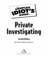 book The Complete Idiot's Guide to Private Investigating