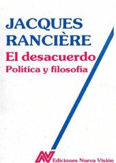 book El desacuerdo. Política y filosofía