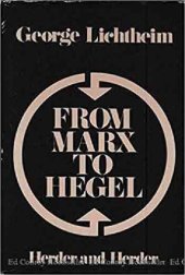 book From Marx to Hegel and other essays