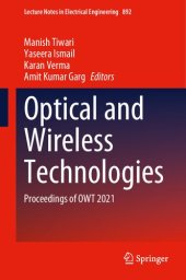 book Optical and Wireless Technologies: Proceedings of OWT 2021