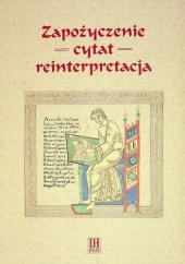 book Zapożyczenie, cytat, reinterpretacja