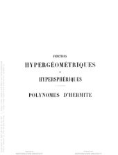 book Fonctions hypergéométriques et hypersphériques : polynomes d'Hermite