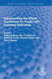 book Implementing the Whole Curriculum for Pupils with Learning Difficulties