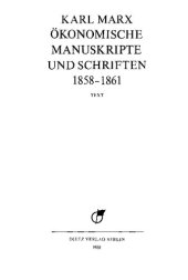 book MEGA² II.02 - Karl Marx - Ökonomische Manuskripte und Schriften - 1858-1861