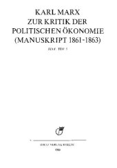 book MEGA² II.03.5 - Karl Marx - Zur Kritik der politischen Ökonomie (Manuskript 1861–1863). Teil 5