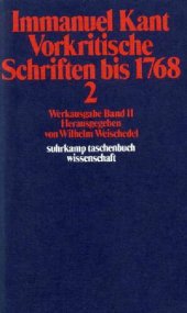 book Vorkritische Schriften bis 1768, Teil 2