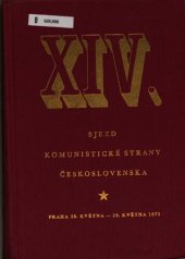 book XIV. sjezd Komunistické strany Československa. Praha 25. května — 29. května 1971