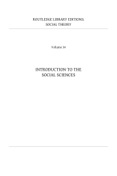 book Introduction to the Social Sciences (RLE Social Theory)