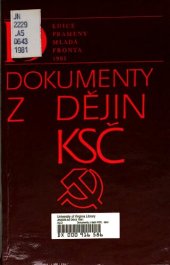 book Dokumenty z dějin KSČ