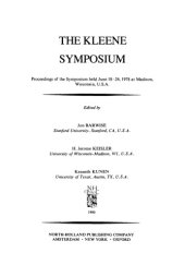 book The Kleene Symposium: Proceedings of the Symposium Held June 18-24, 1978 at Madison, Wisconsin, U.S.A.