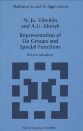 book Representation of Lie Groups and Special Functions: Recent Advances: 316 