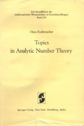 book Topics in analytic number theory.