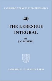 book The Lebesgue Integral 