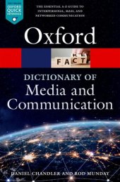 book A Dictionary of Media and Communication