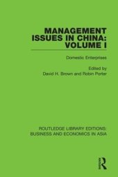 book Management Issues in China: Volume I: Domestic Enterprises