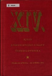 book XIV. sjezd Komunistické strany Československa. Praha 25. května — 29. května 1971