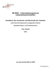 book Handbuch der Anatomie und Mechanik der Gelenke unter Berücksichtigung der bewegenden Muskeln