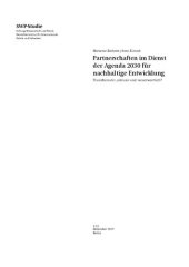 book Partnerschaften im Dienst der Agenda 2030 für nachhaltige Entwicklung : Transformativ, inklusiv und verantwortlich?