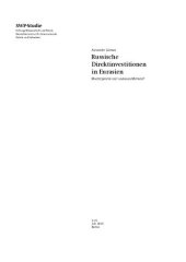 book Russische Direktinvestitionen in Eurasien : Machtpolitik mit anderen Mitteln?