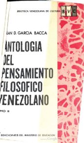 book Antología del pensamiento filosófico venezolano II