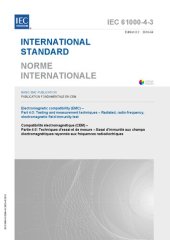 book IEC 61000-4-3: Electromagnetic compatibility (EMC) - Part 4-3: Testing and measurement techniques - Radiated, radio-frequency, electromagnetic field immunity test (IEC 61000-4-3:2006+AMD1:2007+AMD2:2010 CSV)