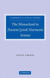 book The Monochord in Ancient Greek Harmonic science