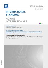 book IEC 61000-4-4: Electromagnetic compatibility (EMC) - Part 4-4: Testing and measurement techniques - Electrical fast transient/burst immunity test (IEC 61000-4-4:2012)