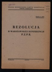 book Rezolucja II Warszawskiej Konferencji P. Z. P. R.