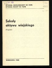 book Szkoły aktywu wiejskiego (Program)