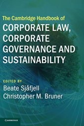 book The Cambridge Handbook of Corporate Law, Corporate Governance and Sustainability