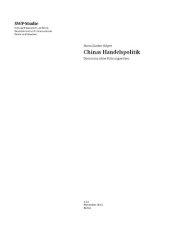 book Chinas Handelspolitik : Dominanz ohne Führungswillen