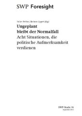 book Ungeplant bleibt der Normalfall : Acht Situationen, die politische Aufmerksamkeit verdienen