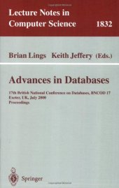 book Advances in Databases: 17th British National Conference on Databases, BNCOD 17 Exeter, UK, July 3–5, 2000 Proceedings