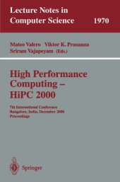 book High Performance Computing — HiPC 2000: 7th International Conference Bangalore, India, December 17–20, 2000 Proceedings