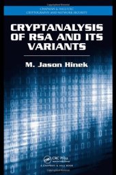 book Cryptanalysis of RSA and Its Variants 