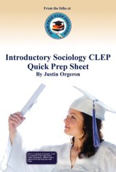 book Introductory Sociology CLEP Quick Prep Sheet