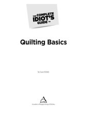 book The Complete Idiot's Guide to Quilting Basics