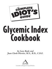 book The Complete Idiot's Guide Glycemic Index Cookbook