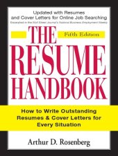 book The Resume Handbook: How to Write Outstanding Resumes and Cover Letters for Every Situation