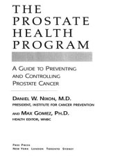 book The Prostate Health Program: A Guide To Preventing And Controlling Prostate Cancer