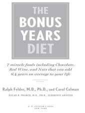 book The Bonus Years Diet: 7 Miracle Foods That Can Add Years to Your Life