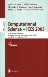 book Computational Science — ICCS 2003: International Conference, Melbourne, Australia and St. Petersburg, Russia, June 2–4, 2003 Proceedings, Part IV