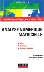 book Analyse numerique matricielle